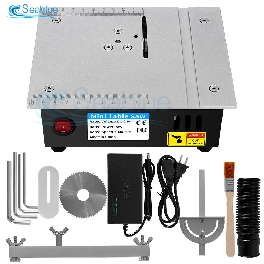 Mini Table Saw Multifuncional Woodworking Cutting Saw Home Portable Precision Table Saws for Crafts Wood Metal Plastic Cutting