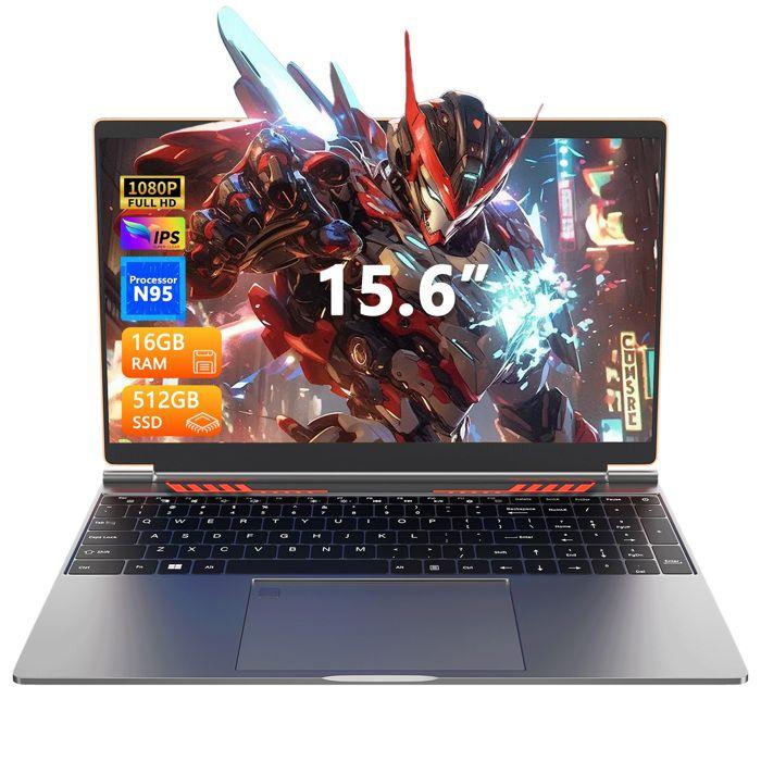 PC Portable 16", Intel Celeron, 16 Go De RAM DDR4, 512 Go De SSD, Windows 11 PRO, WiFi 5, HDMI, Ordinateur Portable