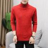 Sheath Slim Fit Men Sweater Knitted Pullovers Turtleneck Jumpers Solid Long Sleeve Slim Fit Basics Casual Standard Wool