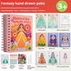 DIY 3D Drawing Board Cards Kids Puzzle Fine Motor Training Toys Handmade Play Matching Cards Princess Dress Up Toy