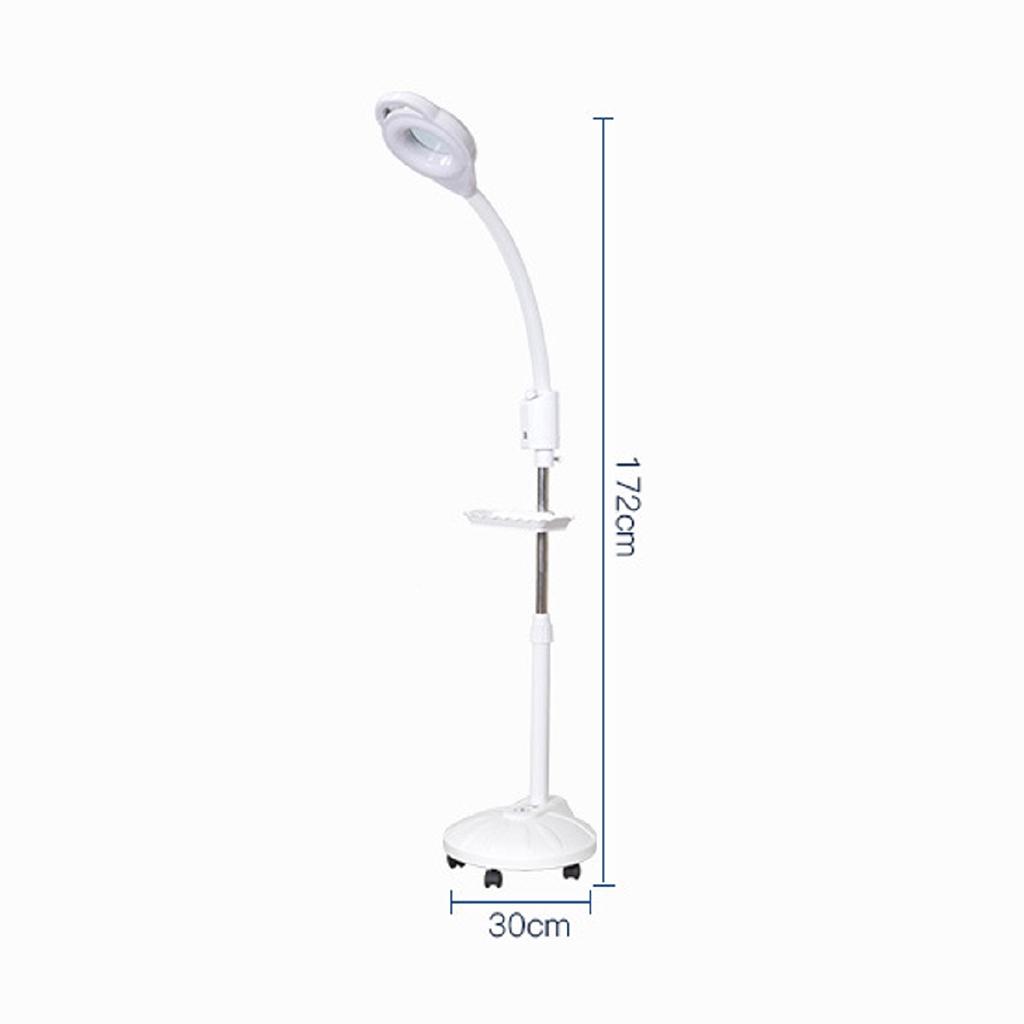 16X 220v-240V Glass Ligth Len Facial Light LED Magnifying Floor Stand Lamp Diopter Magnifier