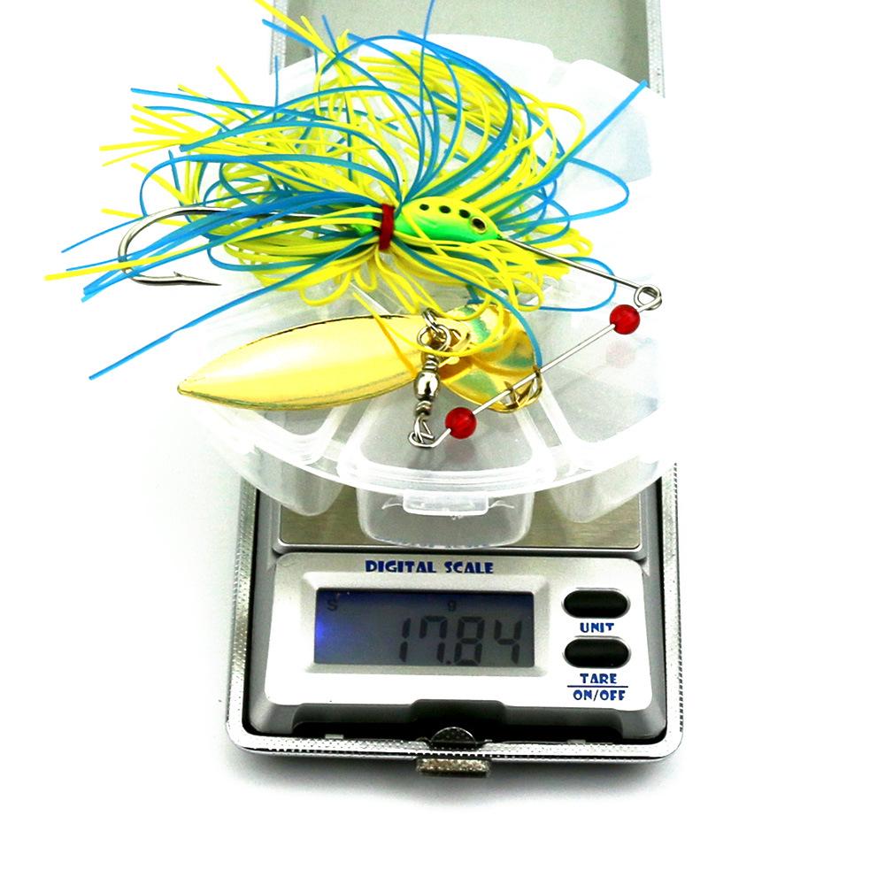 HENGJIA Willow Leaf Alloy Spinner Lure 17g - Anti-Snagging Artificial Bait