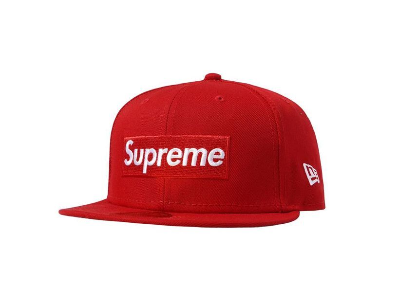 Supreme Money Box Logo New Era Red 7 3/4