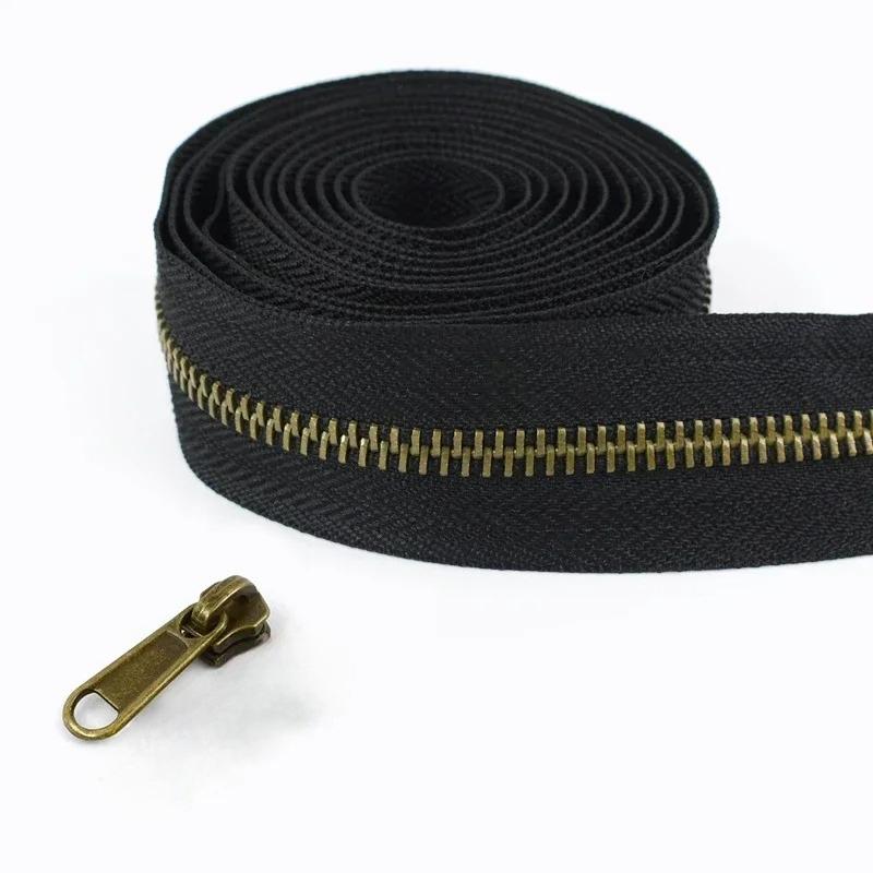 1/2/3/5M Meetee 5# Rollen-Metallreißverschlüsse mit Schiebern Tasche Schuhe Jacke Dekor Verschluss Reißverschluss nach Metern DIY Reparatur Nähzubehör