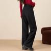Fanzhen Women's 2024 Autumn/Winter Thickened Wide-Leg Wool Blend Trousers