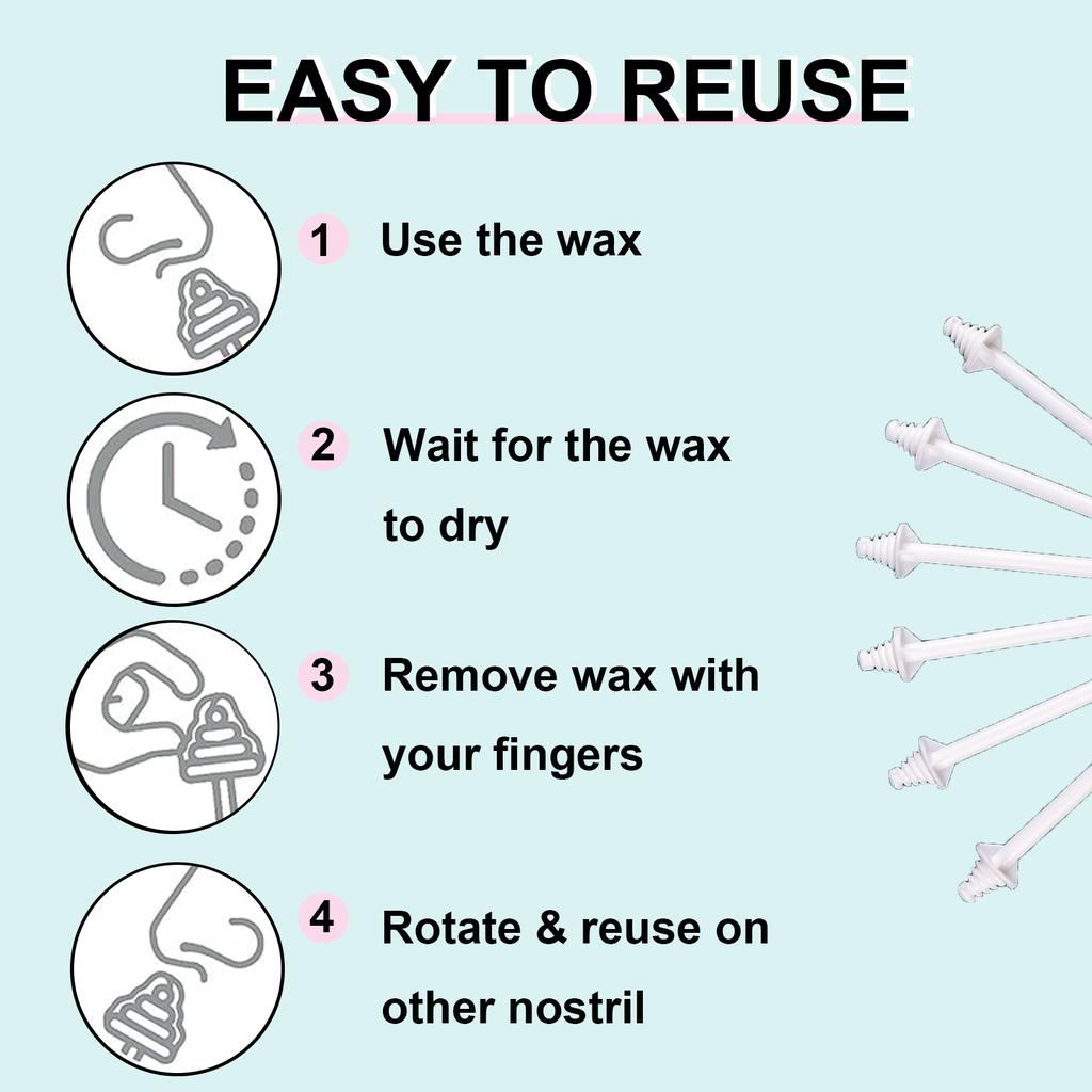 WUWUVISTA Vosková tyčinka do nosu 10.,60.,120ks Víceúčelová vosková tyčinka Nos Vousy Obočí Tyčinka na odstranění chloupků Sada nástrojů na odstranění chloupků Bezpečné s včelím voskem