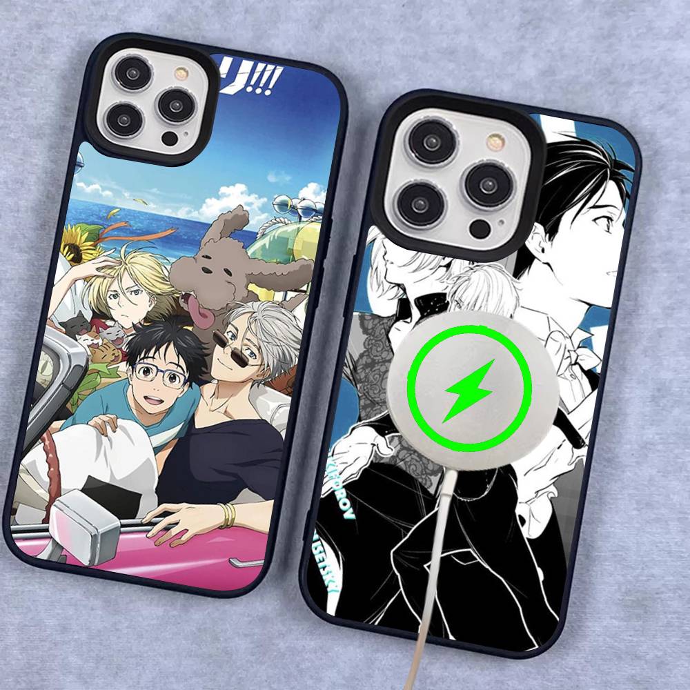 Sports Anime YURI On ICE BL For Magsafe Magnetic Wireless Phone Case For IPhone 11 12 13 14 15 16 17 Pro Max Plus Cover