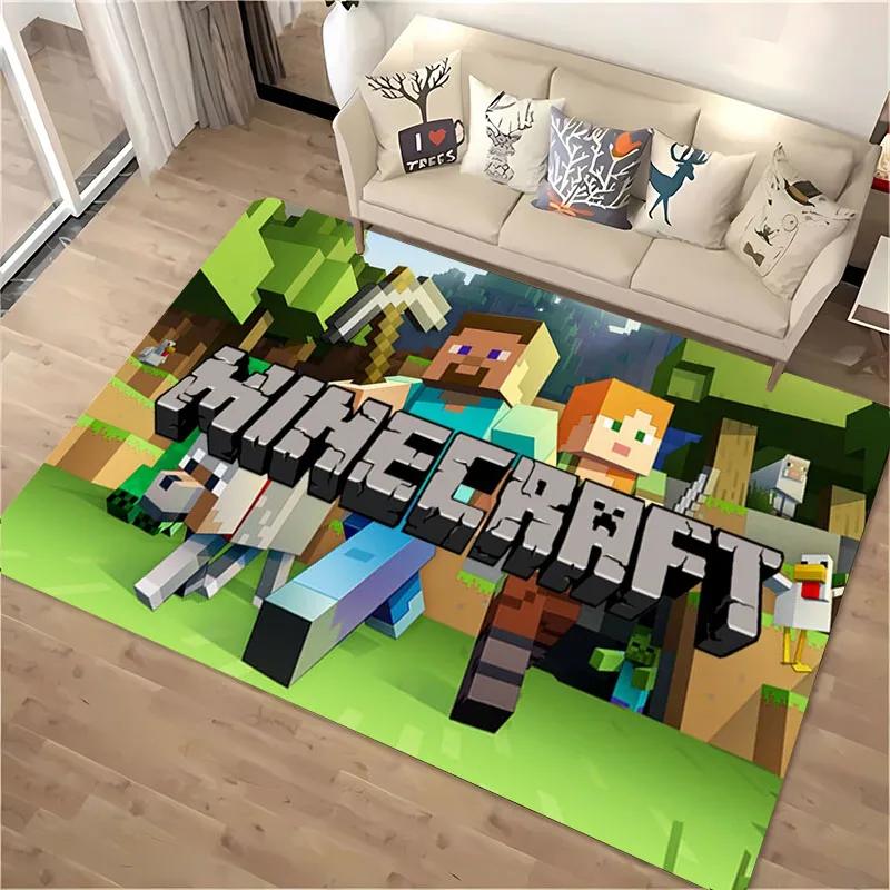 

3D Друк M-M1necraft Килим для Вітальні Спальні Коридору Alfombra Протиковзкий М який Килимок Зонування Диванний Доріжка Домашній Декор Килимок Подарунок 160*200cm