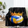 Volleyball Theme Printed Blanket - Perfect for Couch, Bed, Travel & Outdoor Use | Machine Washable, Cozy & Durable.