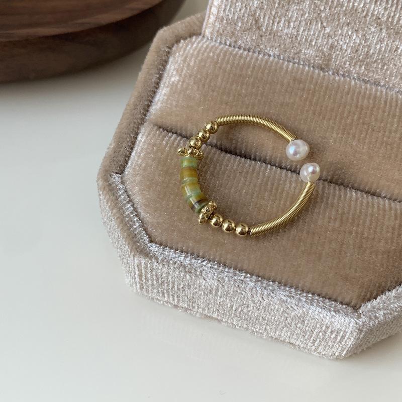 Chic Open Fashionable Adjustable Womens Ring Unique Geometric Shape In Copper
