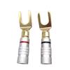 Nakamichi Gold-Plated Y/U Banana Speaker Connector, Red & Black