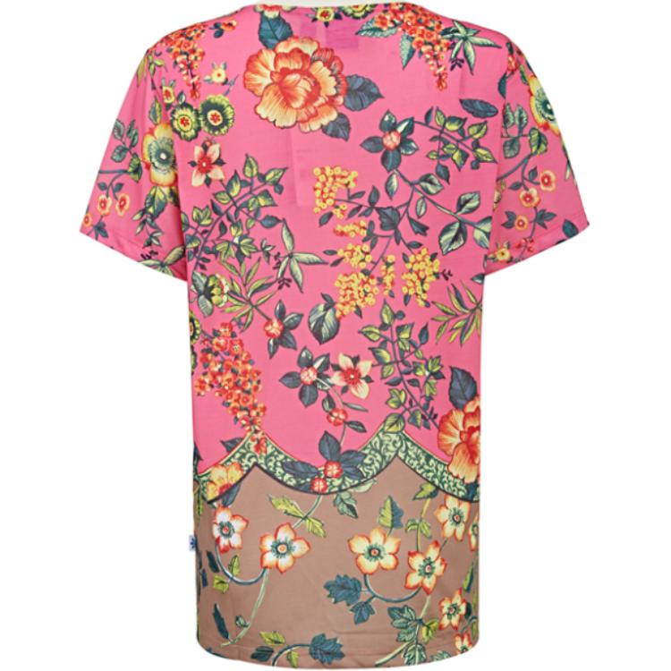 Adidas Originals Lifestyle Seria Casual Okrągły Dekolt Miękki Wygodny Krótki Rękaw Regularny T-shirt Damskie Topy Różowy AJ8142