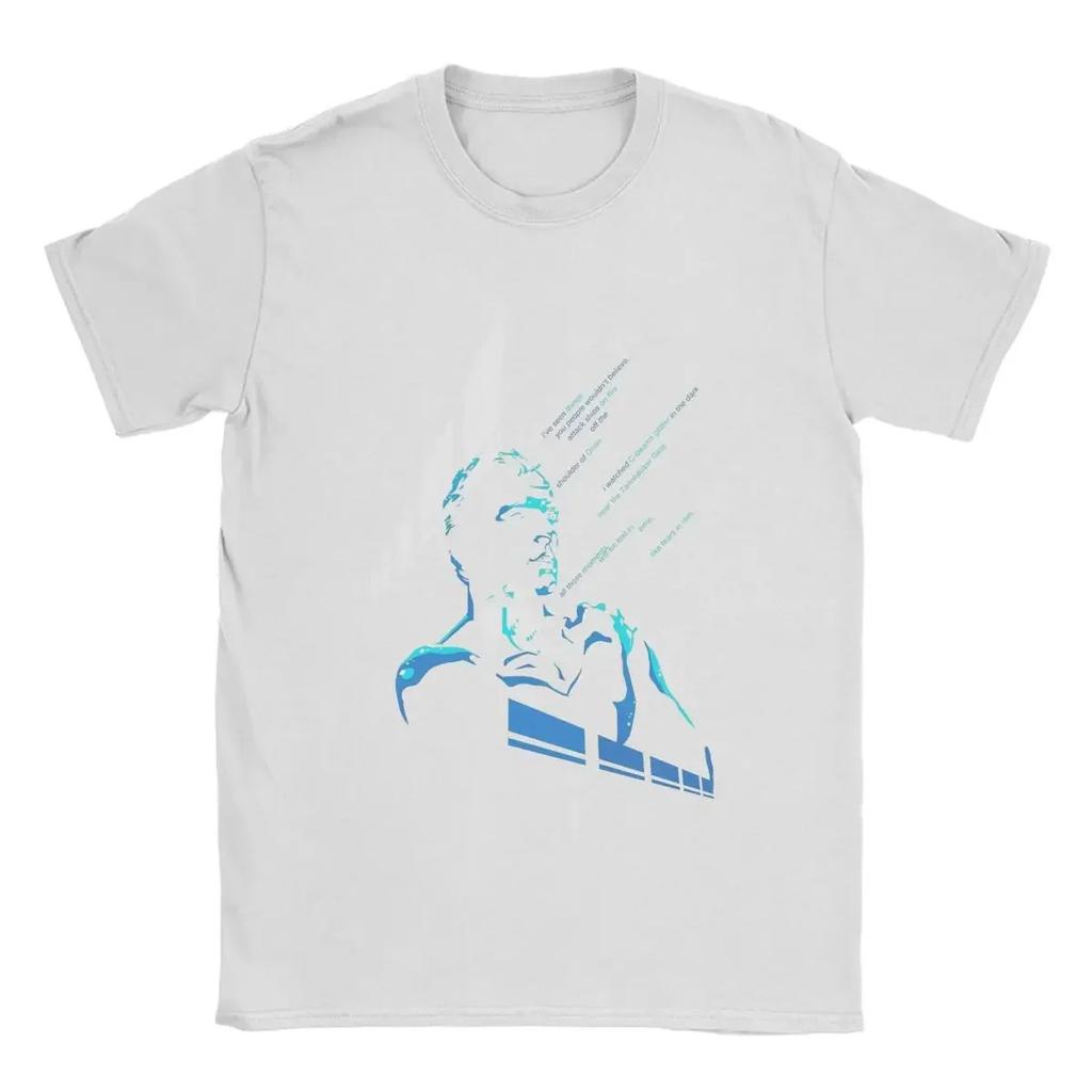 T-shirt Unisex Pesanti Ispirate a Blade Runner Like Tears In Rain 2049 Y2k Harajuku Top in Puro Cotone Manica Corta Girocollo Regalo