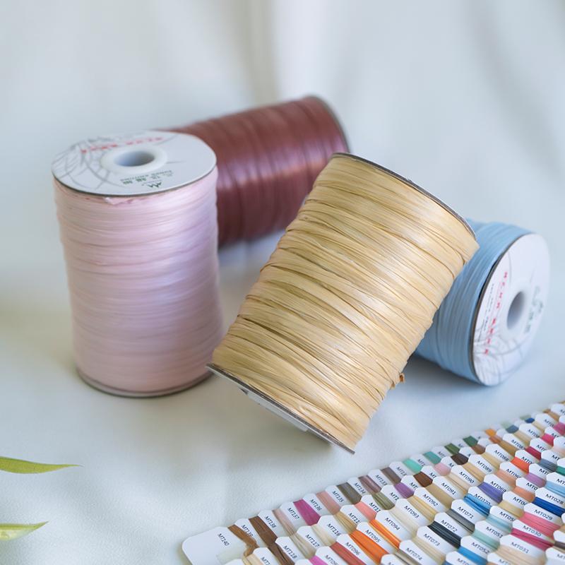 200M/roll Matte Raffia Yarn Plant Fibre Crochet Yarn for DIY Knitting Straw Hat Handbags Hand Knitting Yarn Handcraft