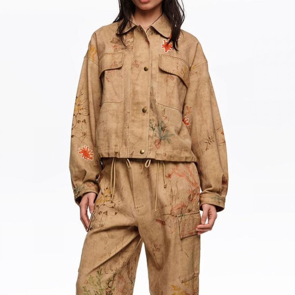 

Underwater Stitching Patch Crop Jacket Brown B265awj014bre BROWN/XSS