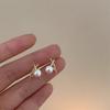 Imitation Pearl Earrings For Women Jewelry Fashion Cross Love Heart Stud Ear Jewelry Trending Luxury Women's Heart Stud Earrings
