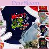 Women Christmas Grinch Short Sleeve T-shirt Tops With Trendy Crew Neck Design