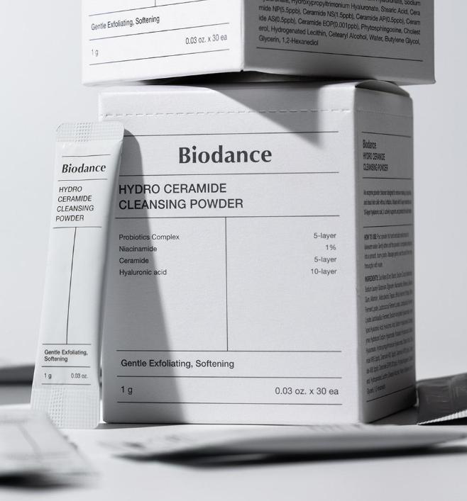 Biodance Hydro Ceramide Reinigungspuder 30 Stk. – Sanfter Pulver-zu-Schaum Reiniger