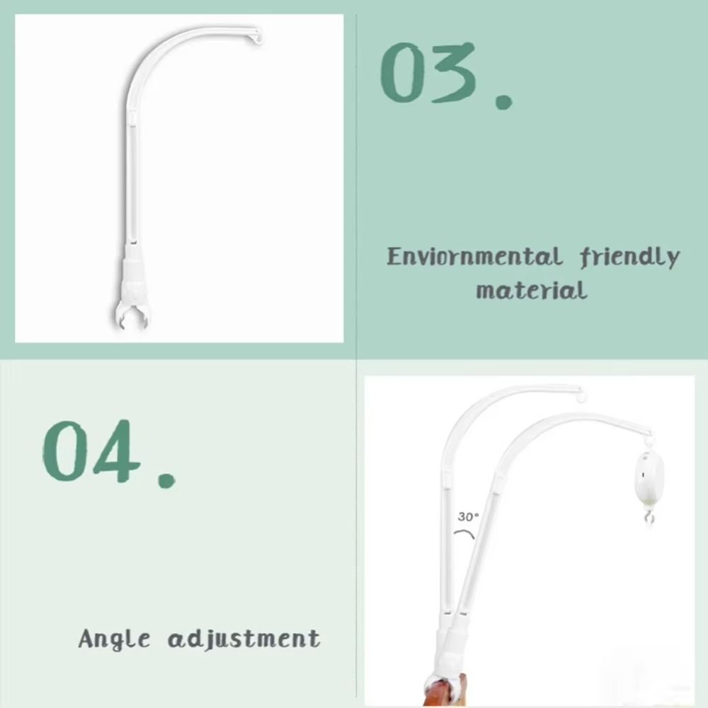 Rotating Bed Bell Hanging Clip Hanging Rack Rattle Toy Arm Bracket Crib Toy Holder  Baby Toys