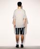TONSIL Pigment Cutoff Short Sleeve T-Shirt Light Gray