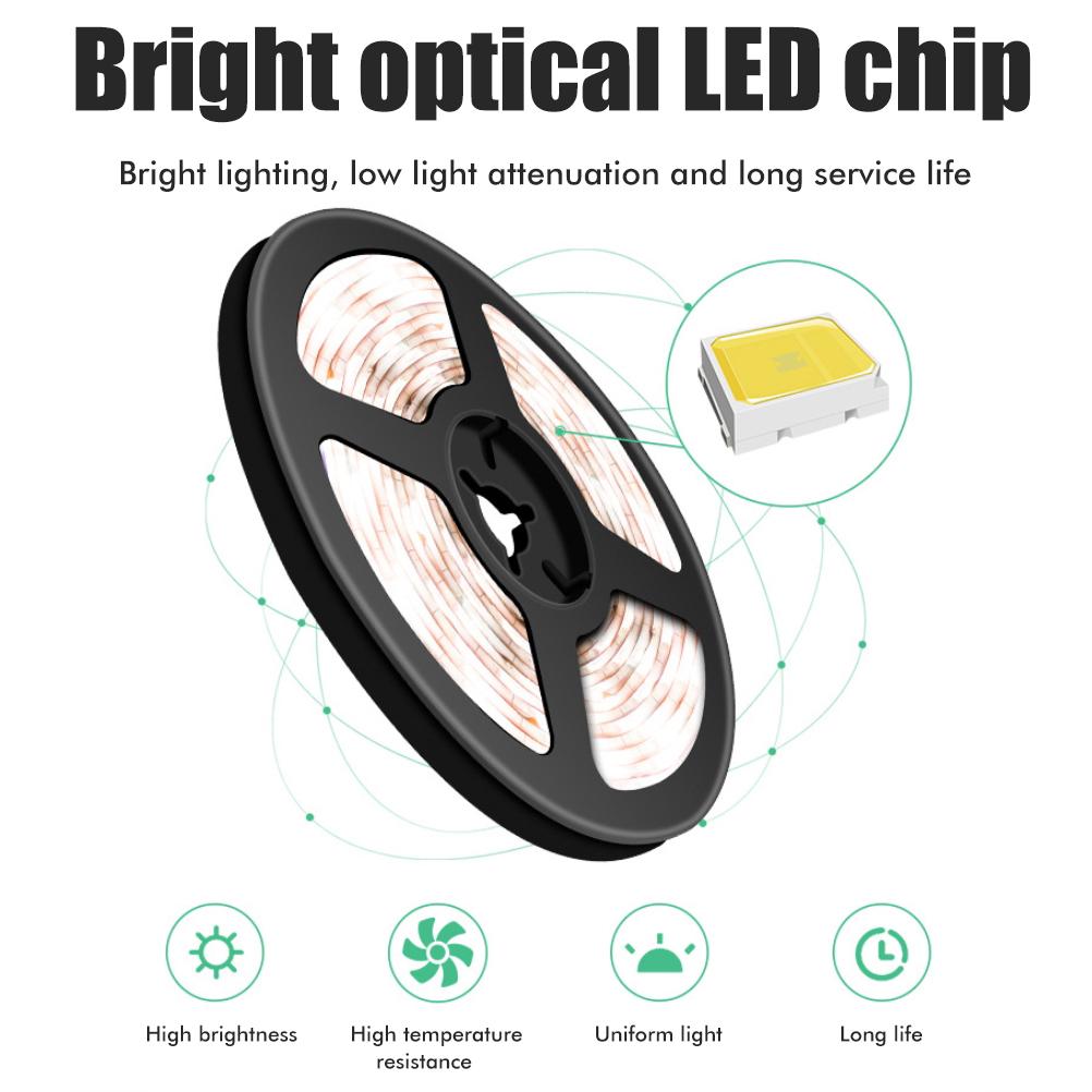 Waterproof LED Strip Smart Hand Sweep Sensor Light Bar USB Stepless Dimming Lighting Strip for