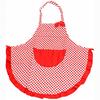 Women Cute BowKnot Dot Aprons Kitchen Restaurant Cafe Bib Cooking With Pocket
