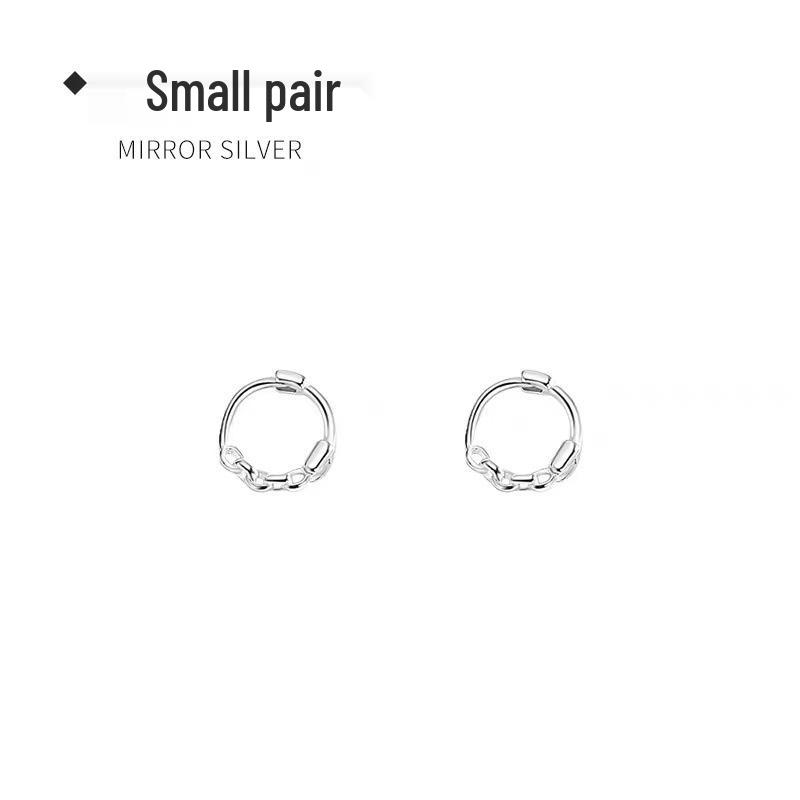 2024 Trendy Punk Style 925 Sterling Silver Earrings: Women's Ear Studs & Hoops