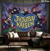 Arazzo da Parete Jujutsu Kaisen Appeso Estetico alla Parete Coperta in Tessuto Stampato Arazzi Decorativi per Camera da Letto Soggiorno Decorazione per la Casa