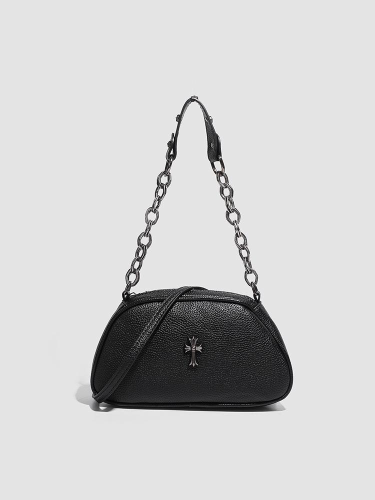 Retro Chic Chrome Hearts Umhängetasche mit Kettendetails für Damen