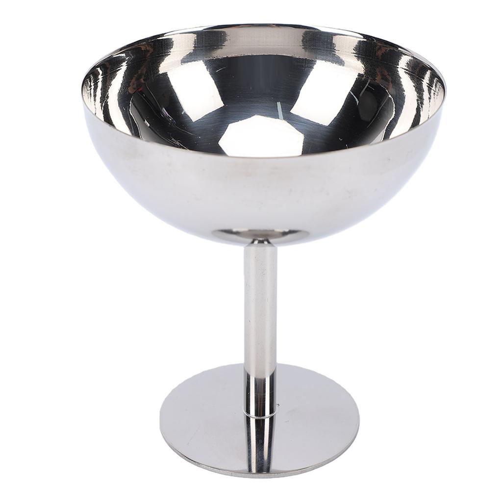 Footed Dessert Cup Dishwasher Safe 304 Stainless Steel Footed Dessert Bowl for Ice Cream Salad Serving