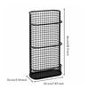 Wall-Mounted Storage Rack Hanging Metal Wire with Three Levels Vertical