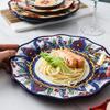 Ceramic Plate Bohemian Plate Home Creative Western Plate Steak Plate Rice Plate Decorative Plate Underglaze Plate