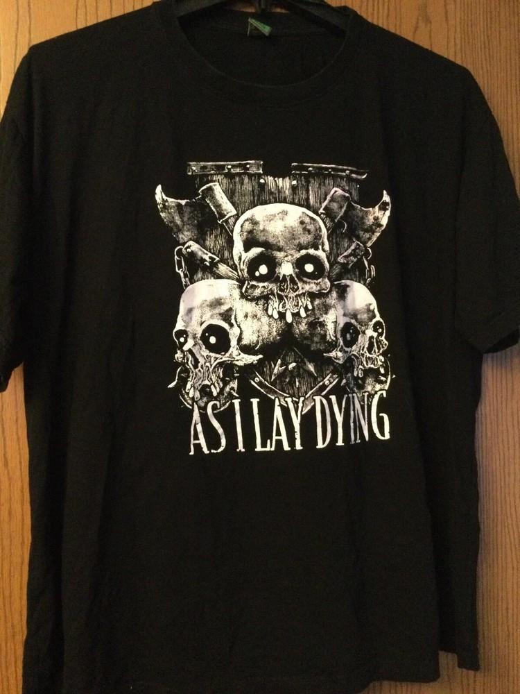 ГОРЯЧИЙ! Черная Хлопковая Футболка As I Lay Dying OM732 Унисекс Футболка XL