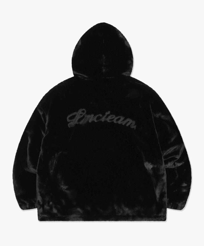 Lmc Team Faux Fur Hooded Jacket Black