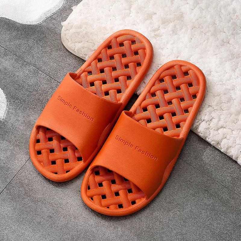 Anti-Slip Hollow Bath Slippers - Leak-Resistant Home Shoes for Couples