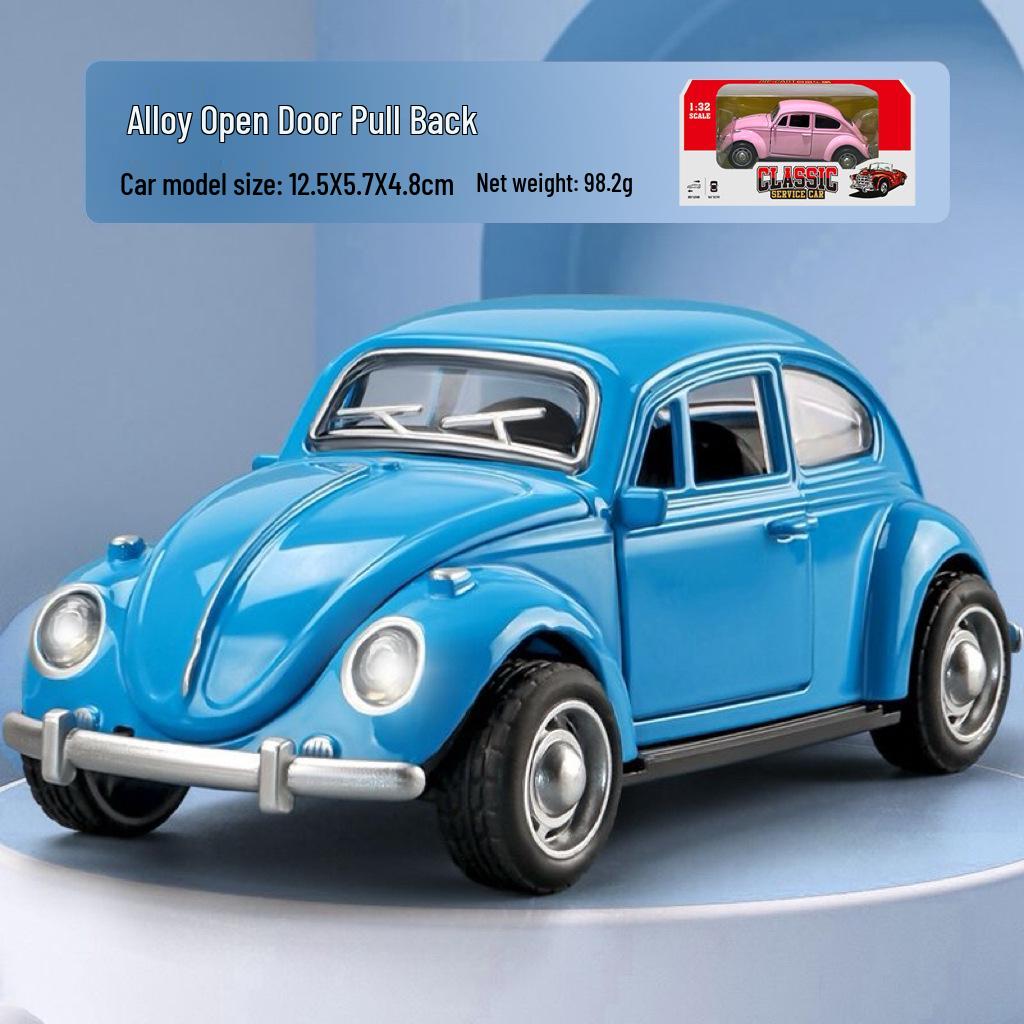 Retro Beetle Classic Alloy Toy Car with Opening Doors