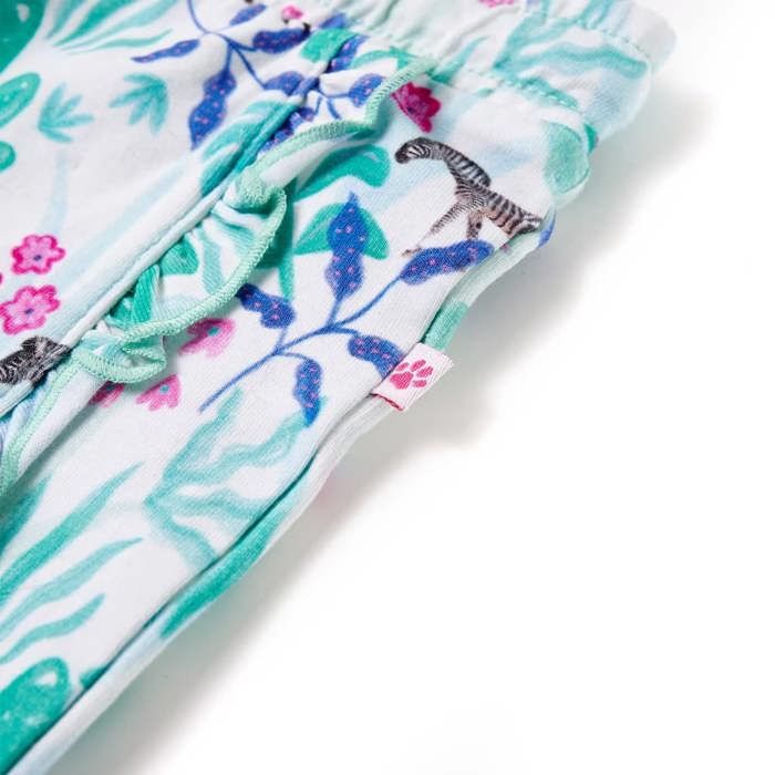 Short pour enfants avec cordon de serrage écru et menthe foncé 92/104/116/128/140