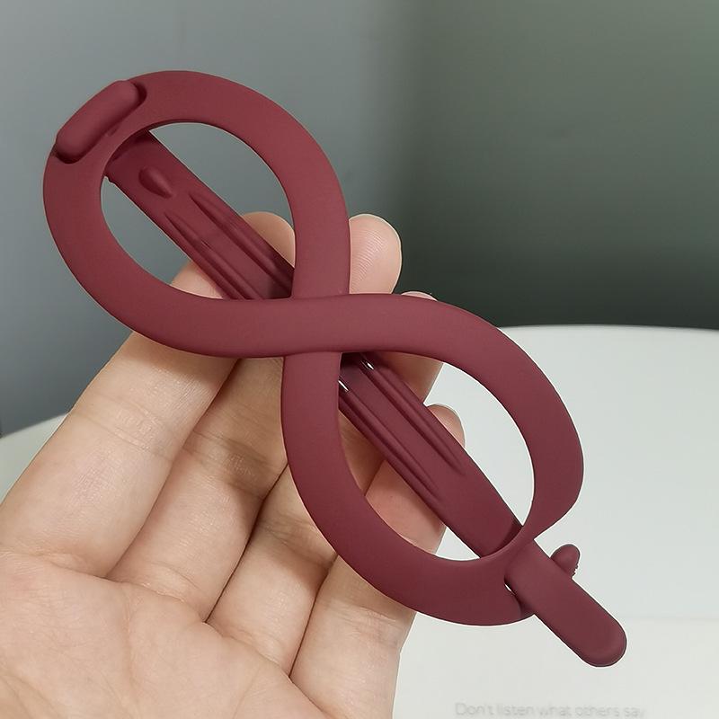 Wsuwka do włosów w kształcie ósemki do kucyków i koków - Prosty duży klips ozdobny do włosów