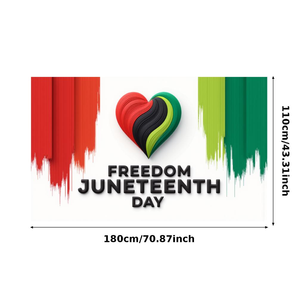Symbolic Theme Event Banner Celebration Banner Juneteenth Banner for Community Gathering Commemorative Ceremony Outdoor Event