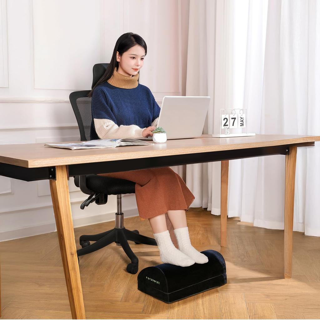 NATRKE Foot Adjustable Multifunctional Health Pillow for and 40cm X 25cm X Black Pillow, Height, Home, Office, Car, Telework, Gift, 15cm,