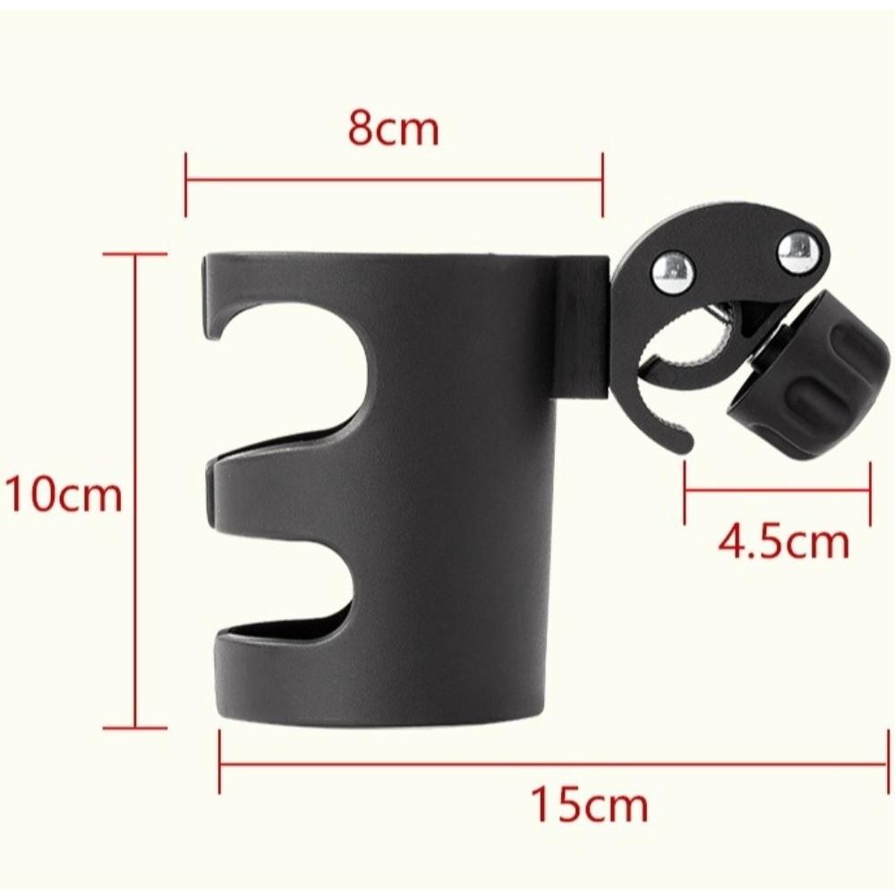 Multifunctional Baby Strollers Cup Holder Black Plastic Adjustable Cup Holder for Bicycle