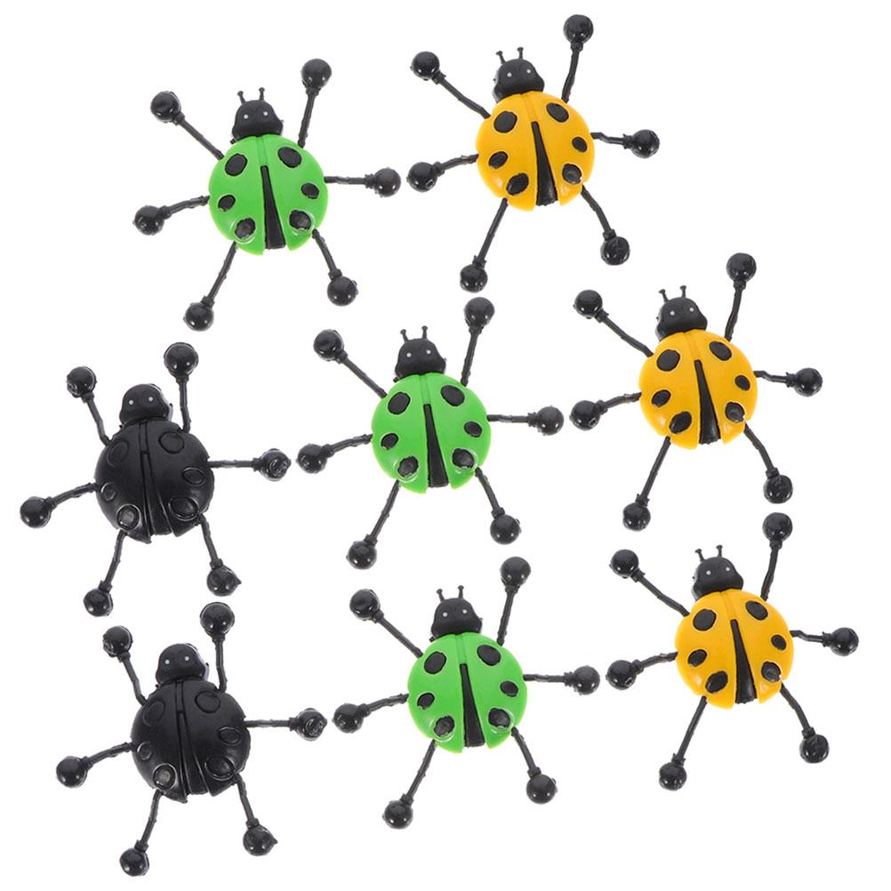 8 Pcs Climbing Wall Ladybug Animal Fidget Colorful Tpr Sticky Child