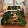 Cartoon Chipmunks Nature Print 3Pcs Bedding Set,Duvet Cover with 2 Bedro,Pillowcase Home Birthday Gift
