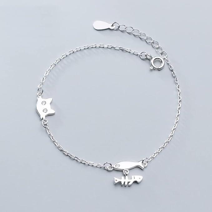 Cat Bracelet for Women, Luxury 925 Sterling Silver, Popular Cat Bracelet, Hypoallergenic to Metal, Gift, Comes with Special Box
