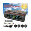 Kabelloses Solar-TPMS LCD Auto-Reifendrucküberwachungssystem mit 4 externen Sensoren Solar Automatisch