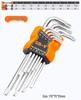 9-Piece Matte Hex Wrench Set with Flat & Ball Heads