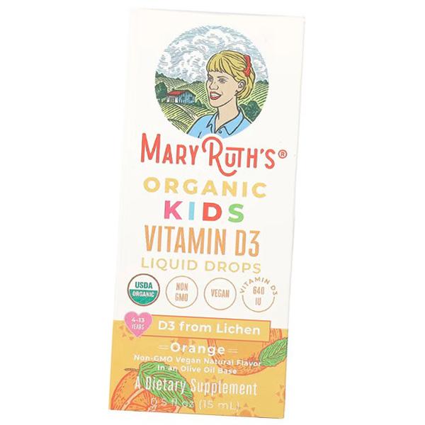 

Organic Vitamin D3 in Drops, Organic Kids Vitamin D3 Liquid Drops 4-13 Years, MaryRuth s 15ml Orange (36685006) 15ml Orange