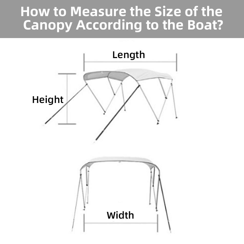 Boat Sun Shade Canopy Perfect for Width of 1-1.4 Meters Yachts Rubber Boats Fishing Boats 600D