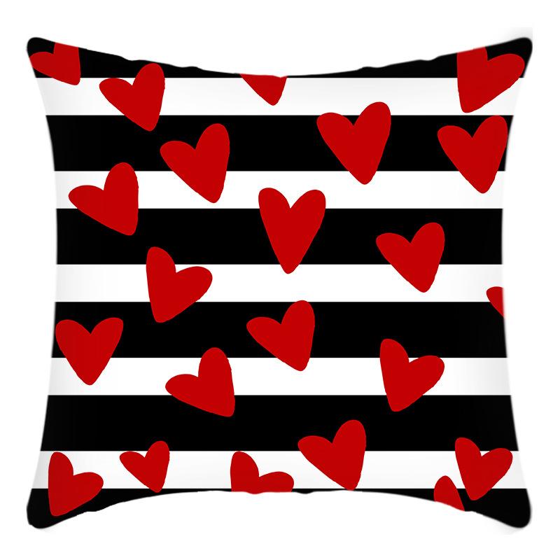 Printed Pillowcase Valentine's Day Love Letter Home Living Room Cushion Cover Bedroom Bedside Cushion Cover