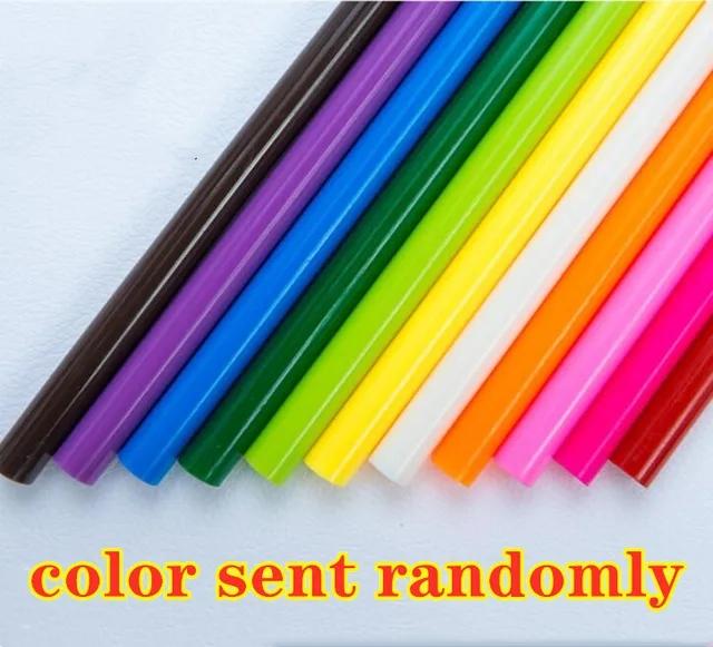 10 Stück Heißklebestift Bunt Transparent Glitzer für Klebepistole Basteln Handyhülle Album Reparaturzubehör Klebstoff 7mm Stift